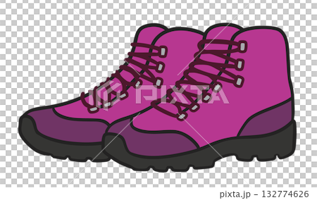 高筒登山靴示意圖 高筒登山靴示意圖 132774626
