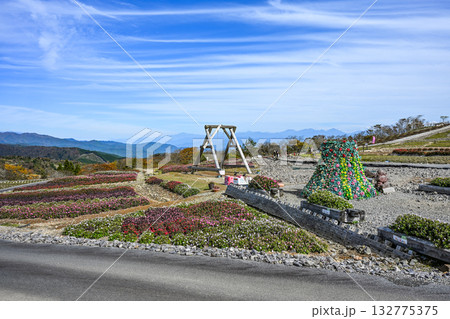 茶臼山高原(愛知県)観光リフトからの景色 茶臼山高原(愛知県)観光リフトからの景色 132775375