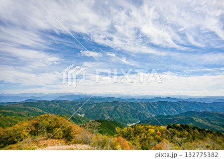 秋の茶臼山高原(愛知県)スカイガーデンからの眺望 秋の茶臼山高原(愛知県)スカイガーデンからの眺望 132775382