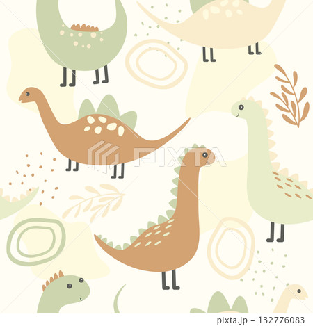 dinosaures seamless pattern dinosaures seamless pattern 132776083