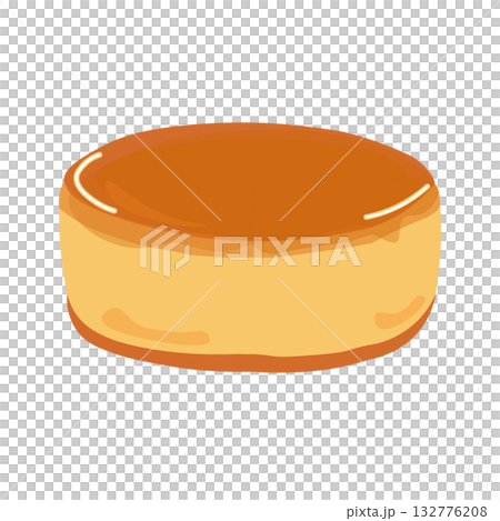 Simple illustration of a whole cheesecake 132776208