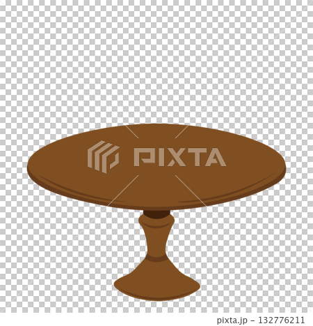 シンプルな木製のテーブルのイラスト シンプルな木製のテーブルのイラスト 132776211