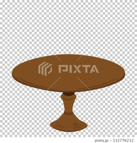 一張飾有玫瑰花的簡約木桌插圖 132776212