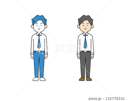 スーツを着た男性のイラスト 132776332