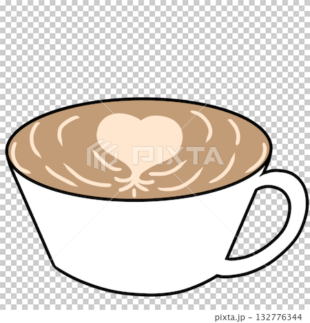 ラテアート シンプル ラテアート シンプル 132776344