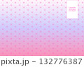 Japanese Seamless Pattern with Floral geometric motif on Pink Gradient background for fabric, wallpapers, poster, card in asian design and more 132776387