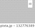 Japanese Seamless Wave Pattern in black and white color for fabric, wallpapers, poster, card in asian design and more 132776389