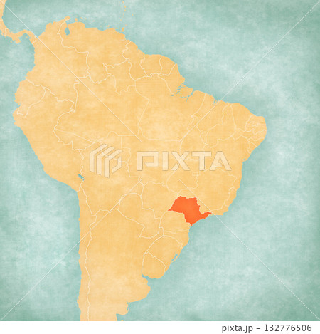 Map of Brazil - Sao Paulo 132776506