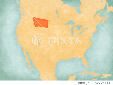 Map of United States of America - Montana 132776513