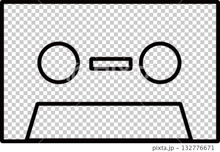 Music cassette tape simple vector illustration 132776671