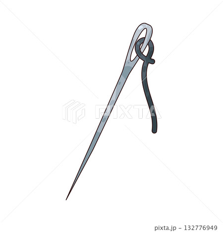 illustration of sewing needle 132776949