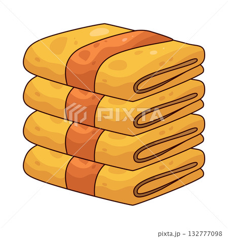 illustration of Stack of Towels 132777098