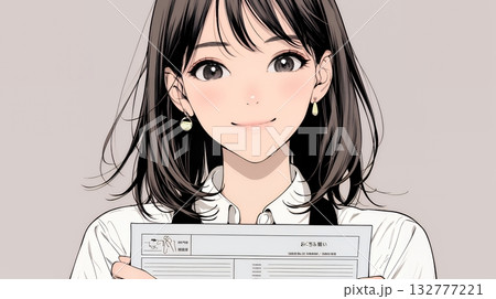 書類を確認するビジネスウーマン