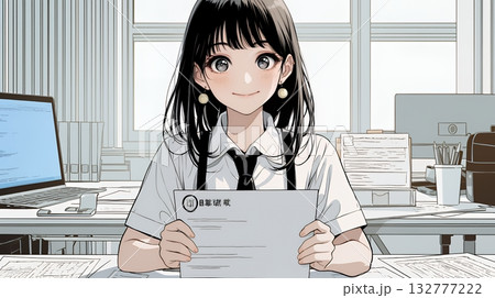 書類を確認するビジネスウーマン