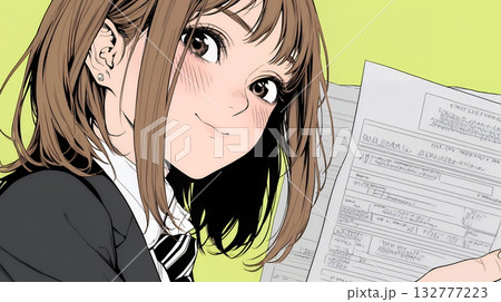 書類を確認するビジネスウーマン