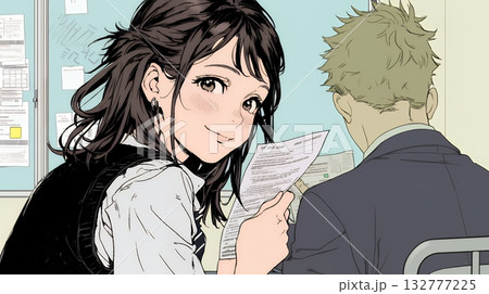 書類を確認するビジネスウーマン