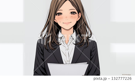 書類を確認するビジネスウーマン