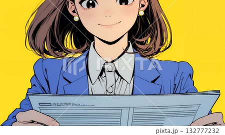 書類を確認するビジネスウーマン