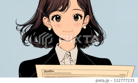 書類を確認するビジネスウーマン