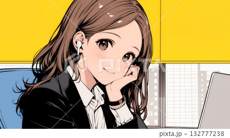 書類を確認するビジネスウーマン