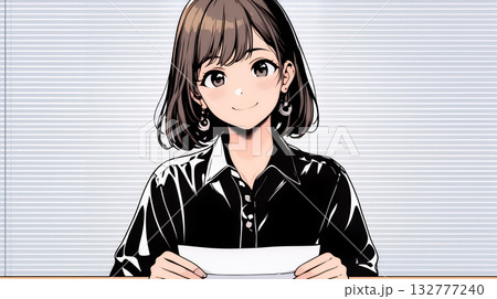 書類を確認するビジネスウーマン