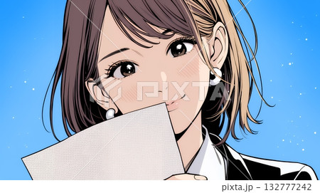 書類を確認するビジネスウーマン