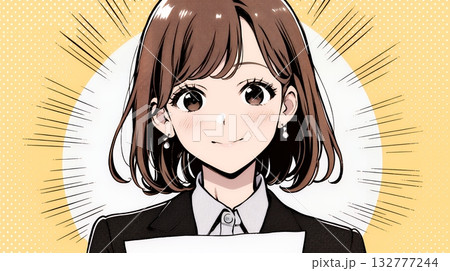 書類を確認するビジネスウーマン