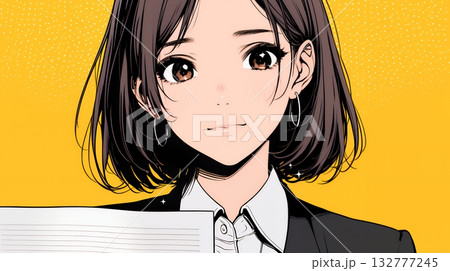 書類を確認するビジネスウーマン