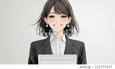 書類を確認するビジネスウーマン