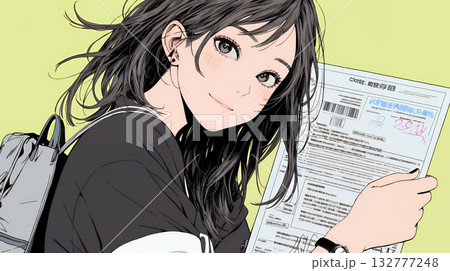 書類を確認するビジネスウーマン 132777248