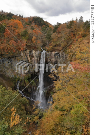 紅葉の華厳の滝 ( 栃木県 日光市 ) 132777401