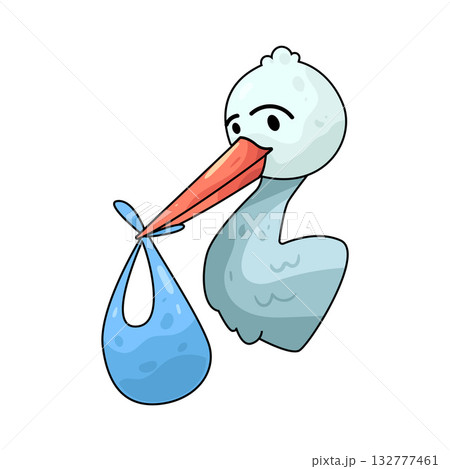 illustration of baby shower bird illustration of baby shower bird 132777461