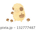 羊のきのこ狩りのイラスト 132777487