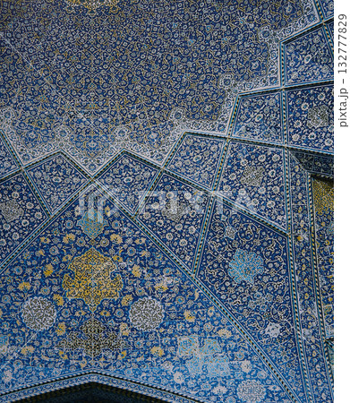 persian mosaic in madrasa mother of the Shah,Isfahan,Iran persian mosaic in madrasa mother of the Shah,Isfahan,Iran 132777829