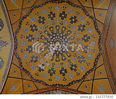 persian mosaic in madrasa mother of the Shah,Isfahan,Iran 132777830