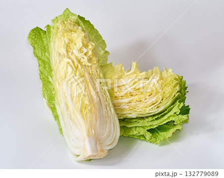 chinese cabbage on a white background chinese cabbage on a white background 132779089