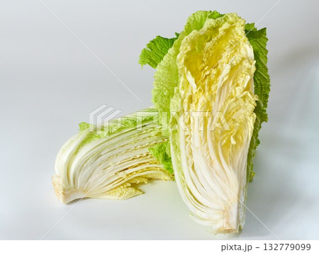 chinese cabbage on a white background 132779099