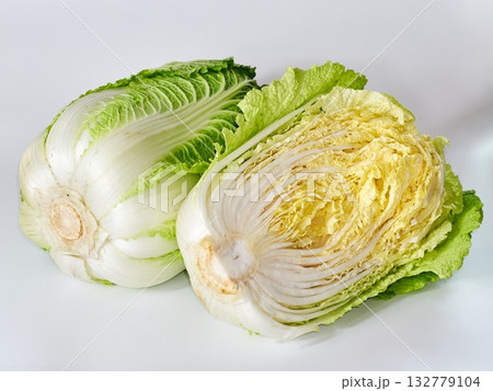 chinese cabbage on a white background chinese cabbage on a white background 132779104