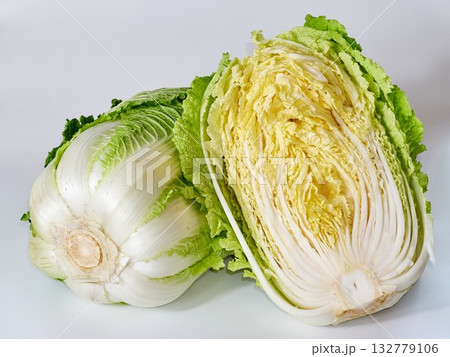 chinese cabbage on a white background 132779106