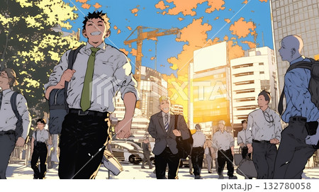 仕事の成功を心から喜んでいるビジネスパーソン