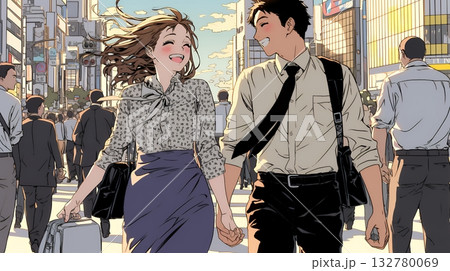 仕事の成功を心から喜んでいるビジネスパーソン