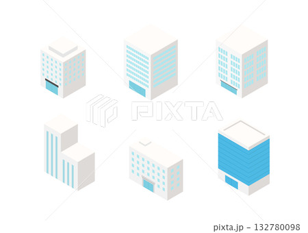 様々な建物のイラスト 132780098