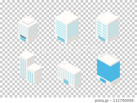 様々な建物のイラスト 132780098