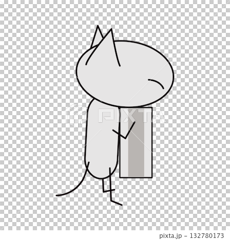 レントゲン撮影を受ける猫 レントゲン撮影を受ける猫 132780173