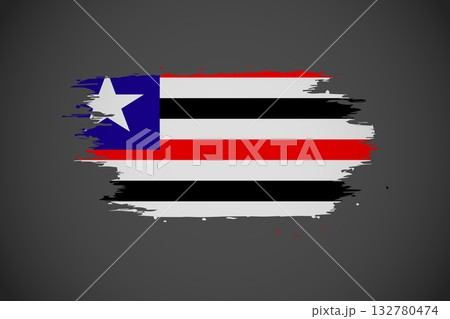 Maranhao States Flags of Brazil with Artistic Brushstroke Effect. Maranhao States Flags of Brazil with Artistic Brushstroke Effect. 132780474