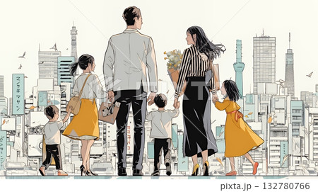 ワーク・ライフ・バランス：ビジネスパーソンが仕事と家庭のバランスをとっている