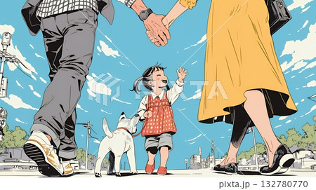 ワーク・ライフ・バランス:ビジネスパーソンが仕事と家庭のバランスをとっている ワーク・ライフ・バランス:ビジネスパーソンが仕事と家庭のバランスをとっている 132780770