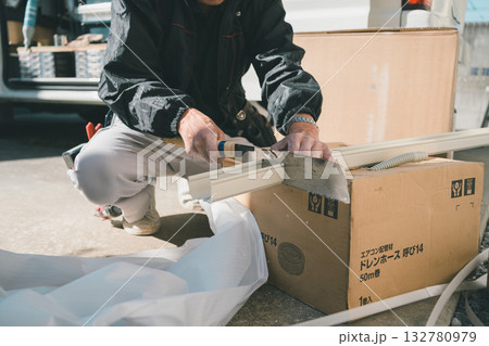 installation of an air conditioner 132780979