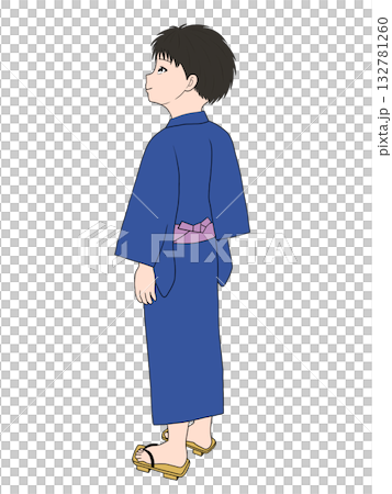 身穿浴衣的男子（背影） 132781260