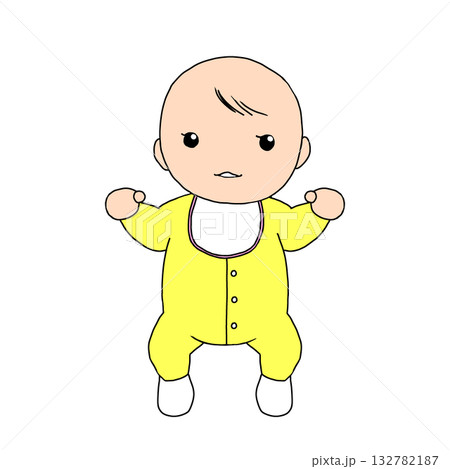 元気な赤ちゃんのイラスト 132782187